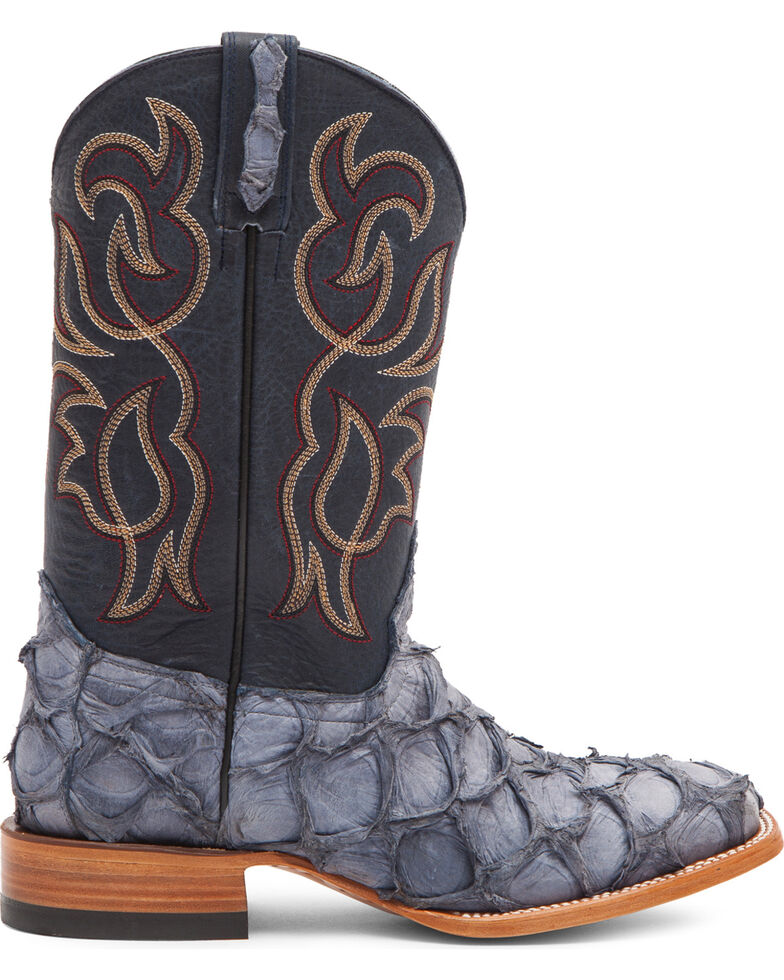 Cody James Men’s Denim Pirarucu Exotic Boots Square Toe Country