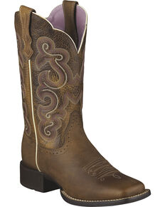 womens square toe boots size 8