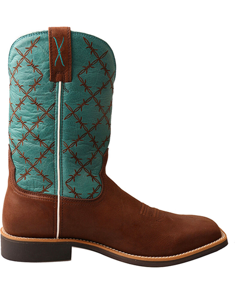Twisted X Men's 11" Top Hand Barbed Wire Cowboy Boots Square Toe