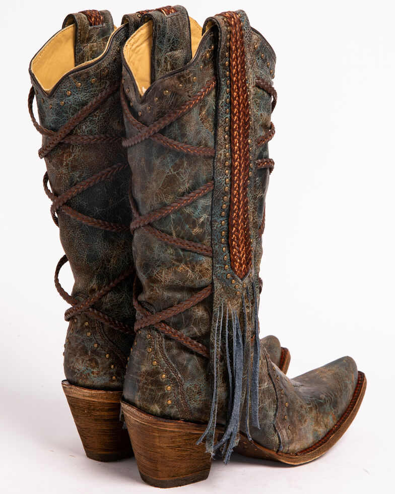 corral boots with fringe