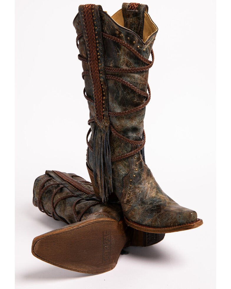 corral boots with fringe