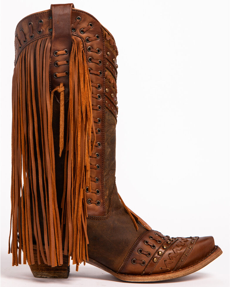 corral boots with fringe