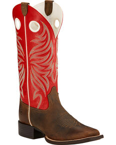 womens square toe boots size 8