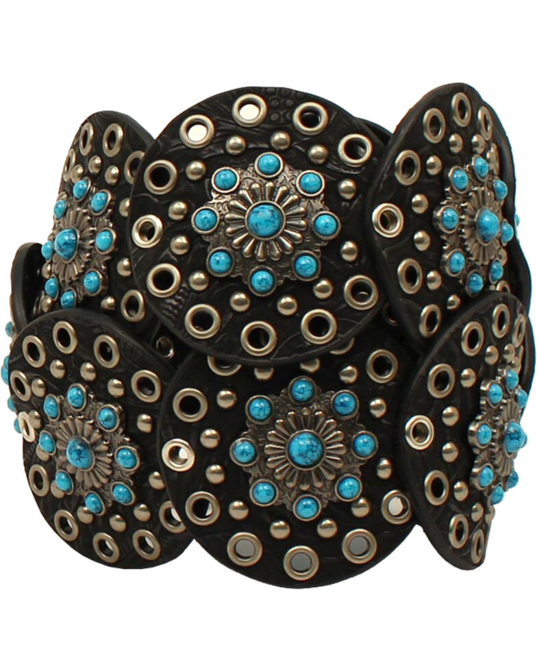 Nocona Women's Western Wide Concho Disk Belt Country Outfitter