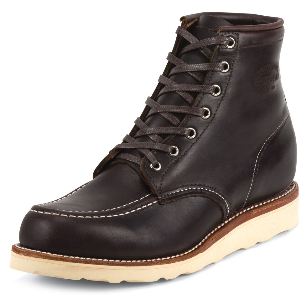 chippewa moc toe work boots