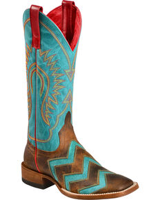 womens square toe boots size 8