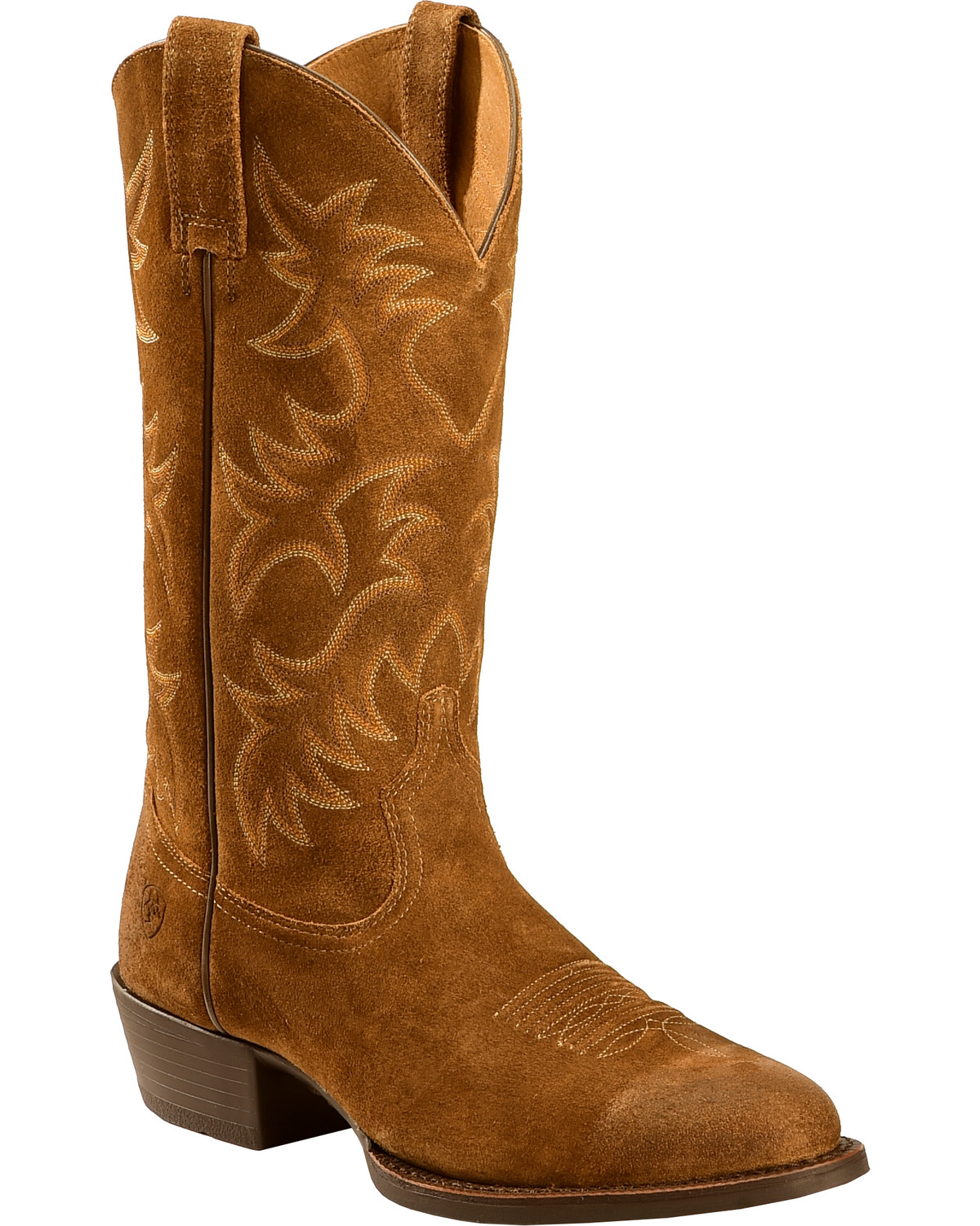 red suede cowboy boots