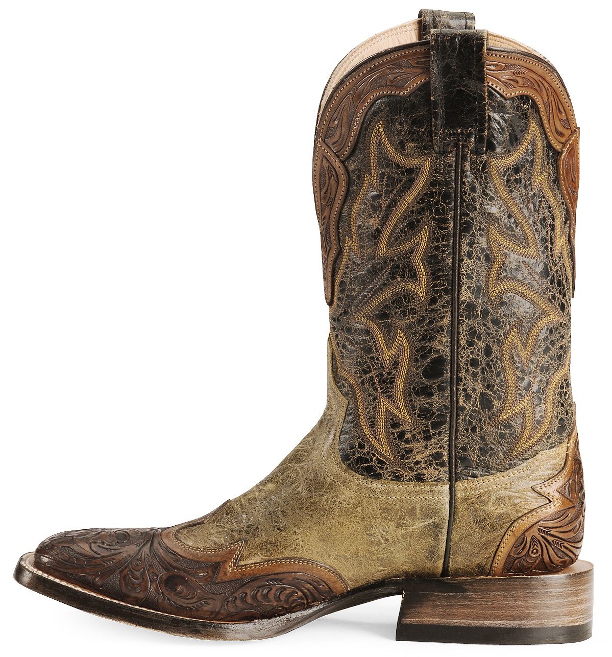 tooled leather boots mens
