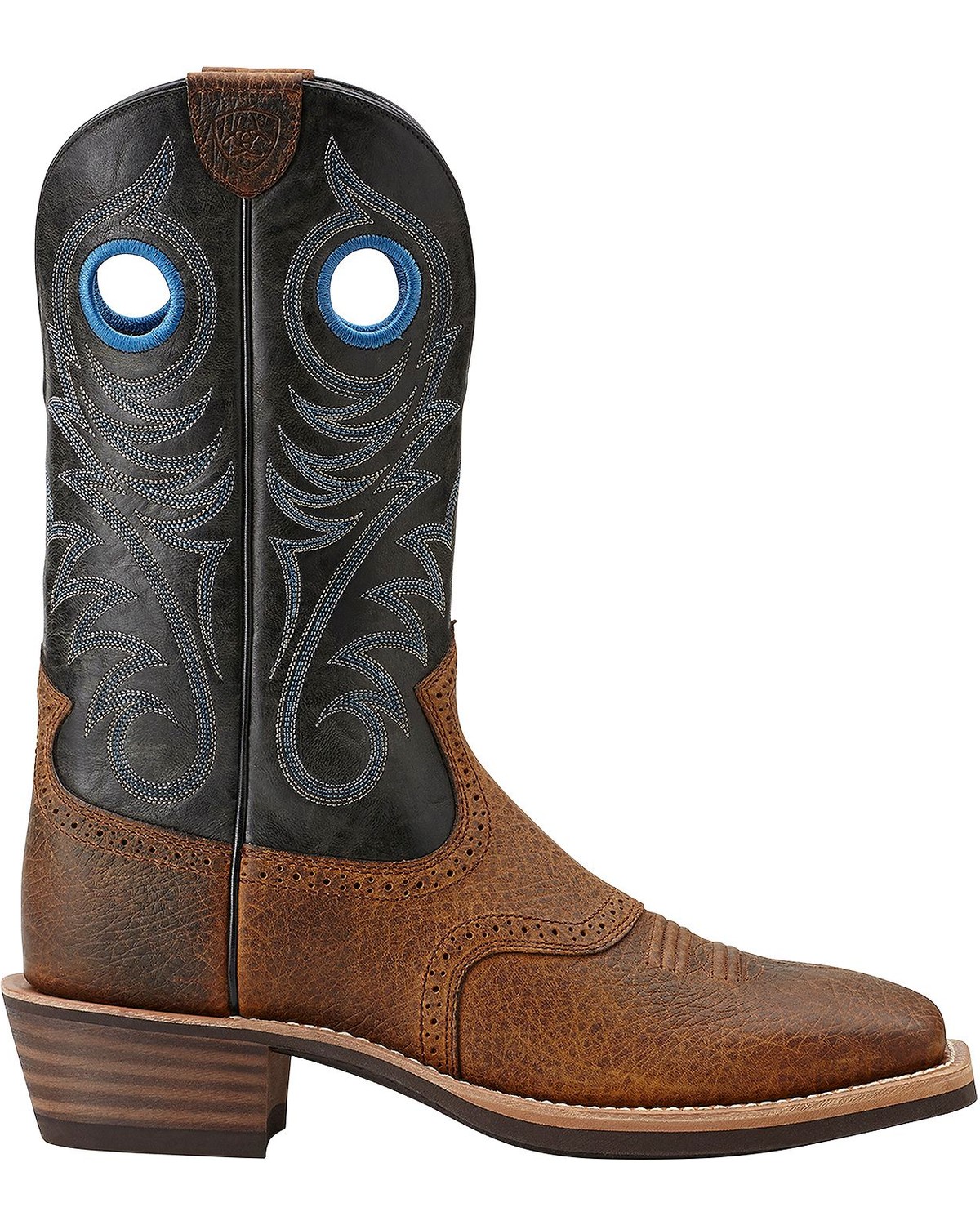 Ariat Heritage Rough Stock Cowboy Boots - Wide Square Toe - Country