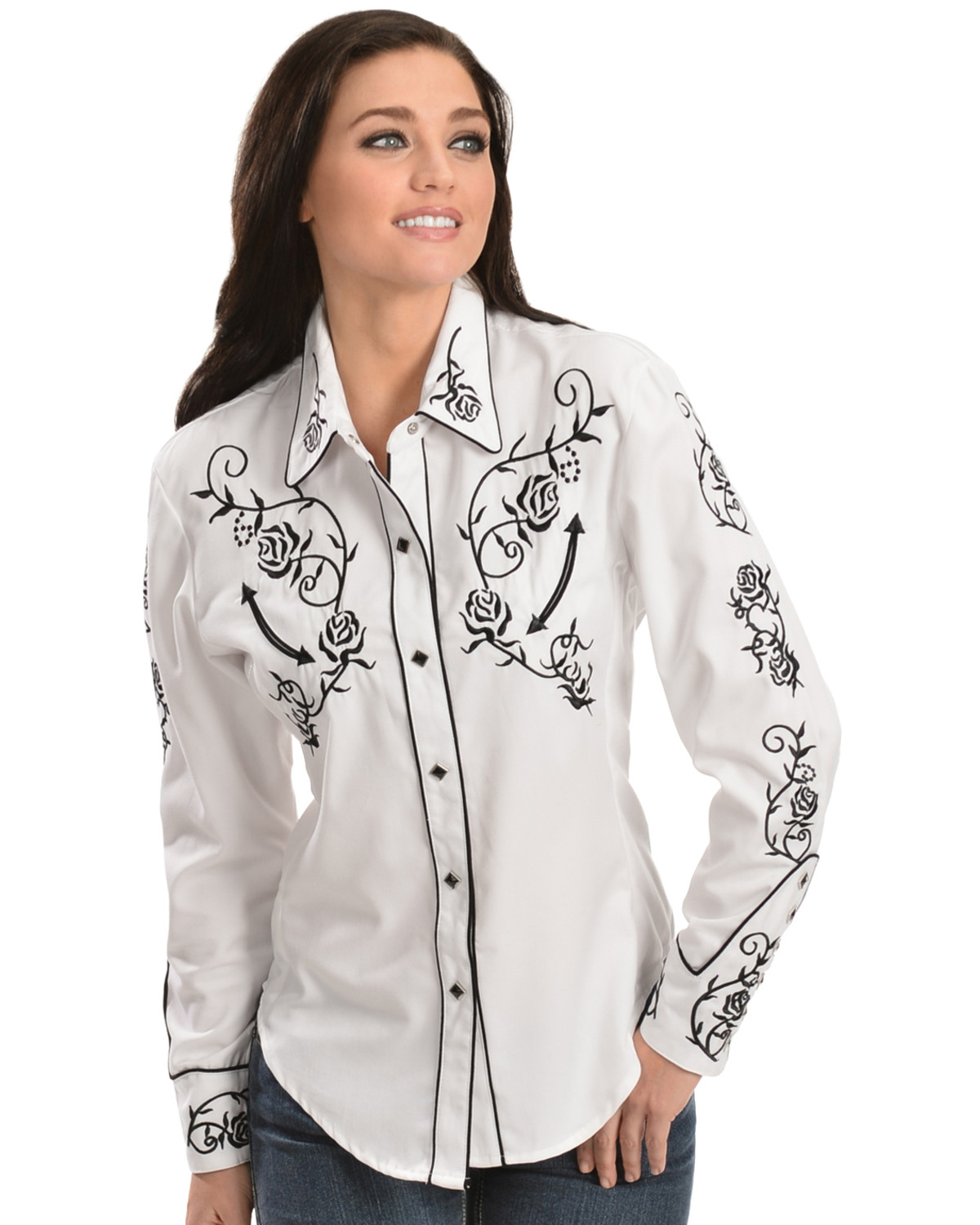 Scully Floral Embroidered Retro Western Shirt Country Outfitter