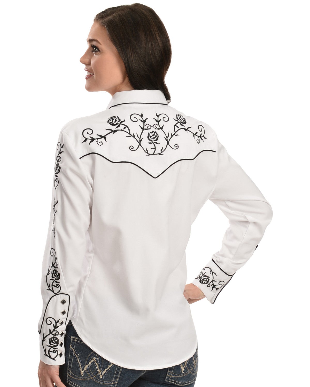 Scully Floral Embroidered Retro Western Shirt Country Outfitter