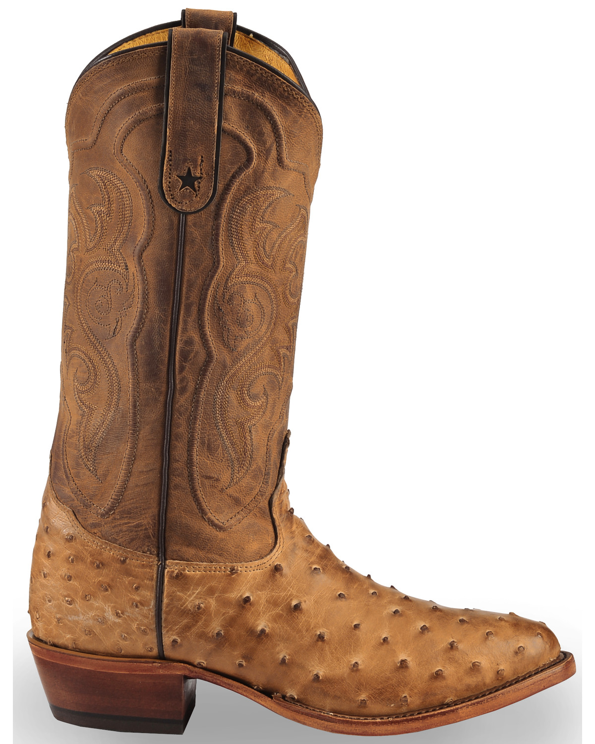 tony lama full quill ostrich round toe