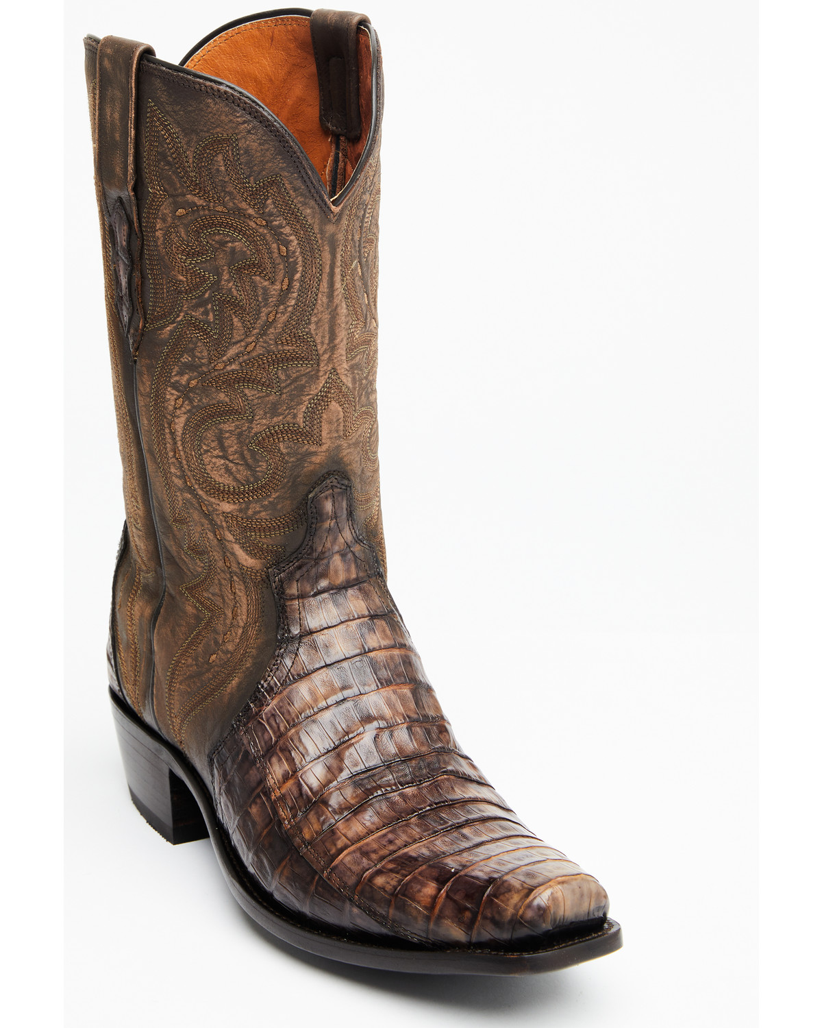 Lucchese Maple Dwight Caiman Cowboy Boots - Square Toe - Country Outfitter