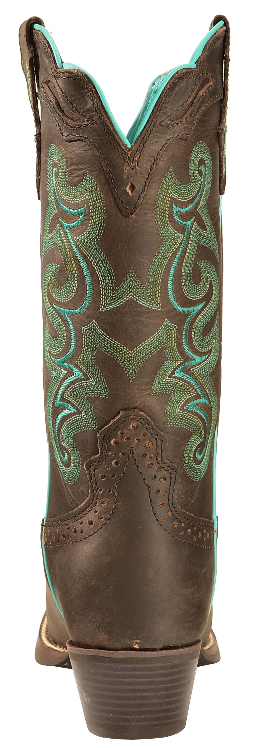 Justin Women's Sevana Chocolate Cowgirl Boots Square Toe Country