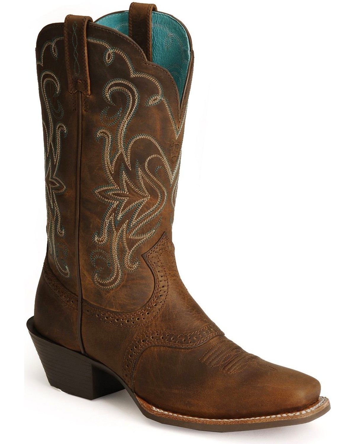 Ariat Saddle Vamp Legend Riding Cowgirl Boots - Square Toe ...
