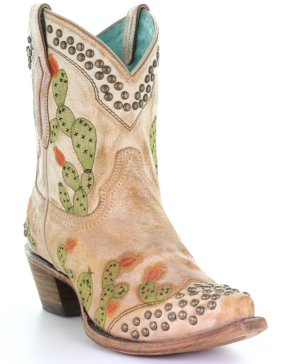 corral,corralboots corral women"s nopal embroidery western booties - snip toe