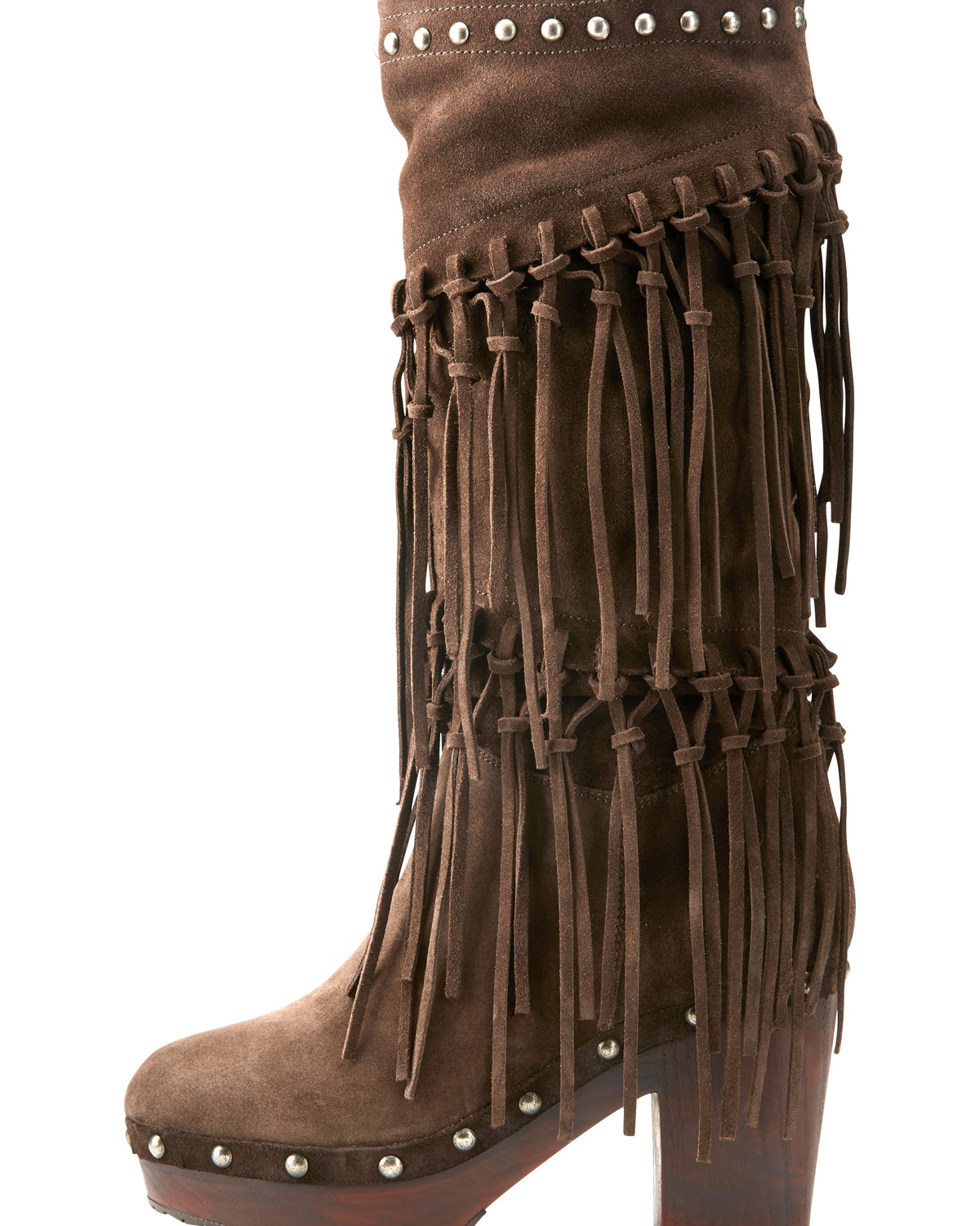 fringe brown boots