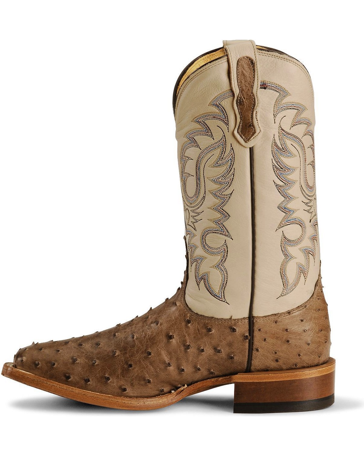 Nocona Full Quill Ostrich Western Cowboy Boots Square Toe Country