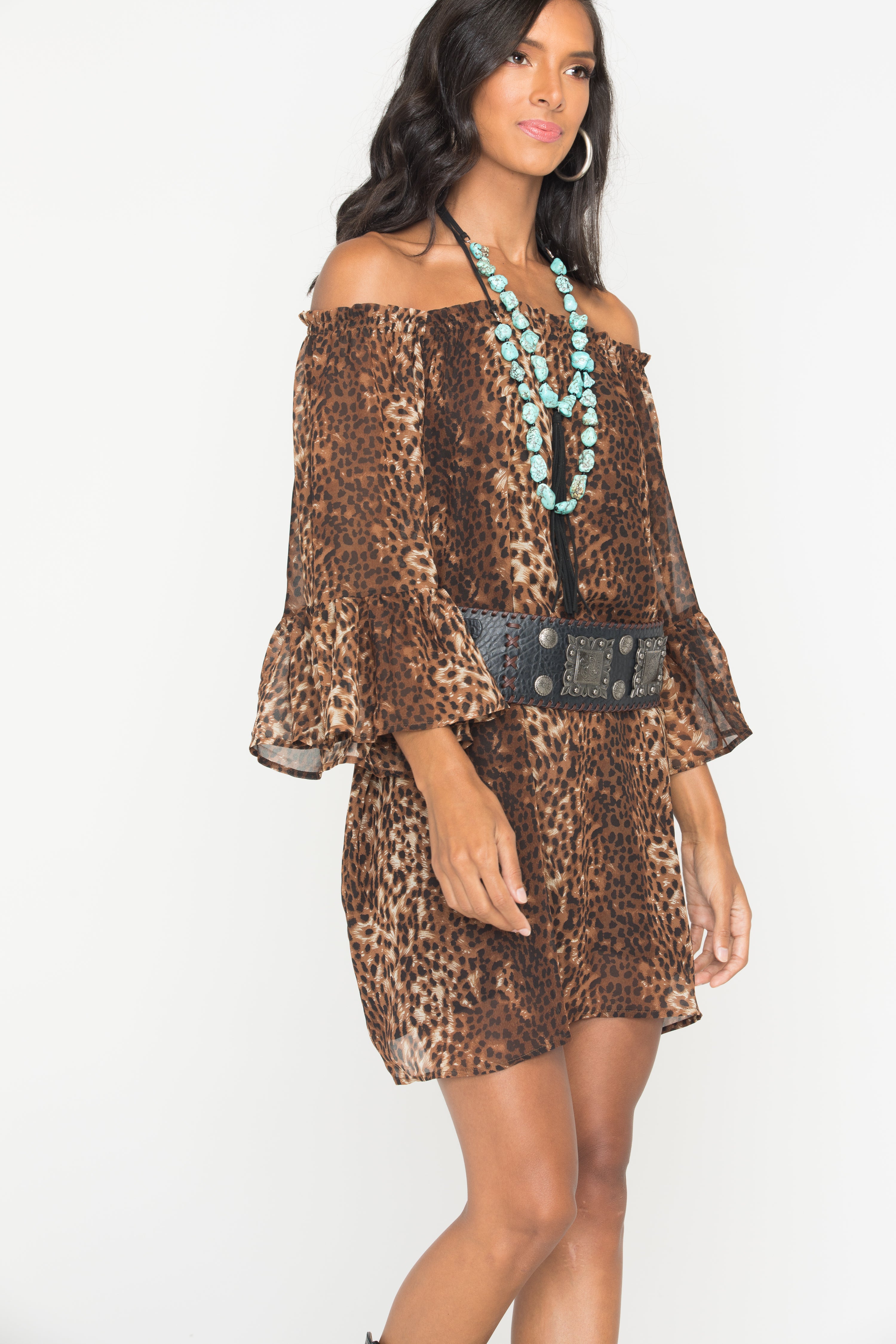 Cowgirl Justice Women's Cheetah Print Dress Country Outfitter