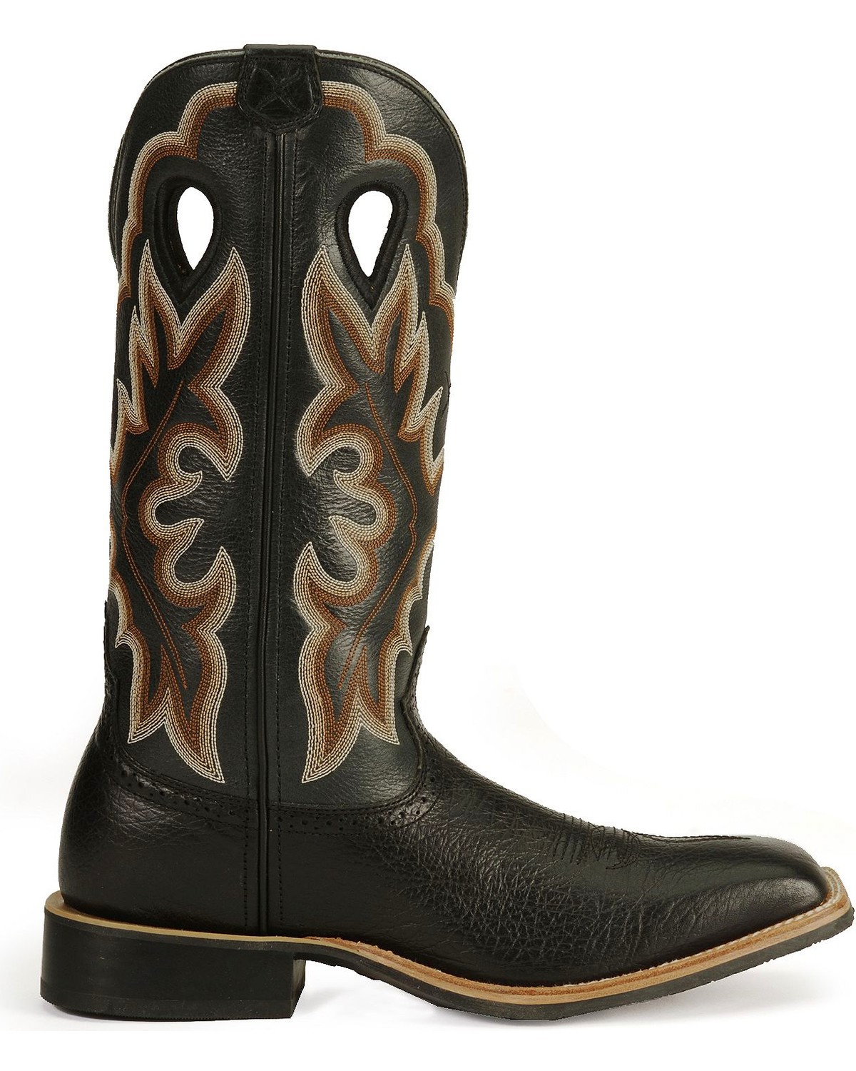 mens square toe black cowboy boots