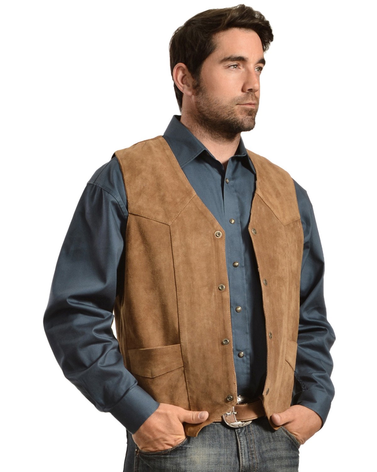 Liberty Wear Men's Suede Western Vest Country Outfitter