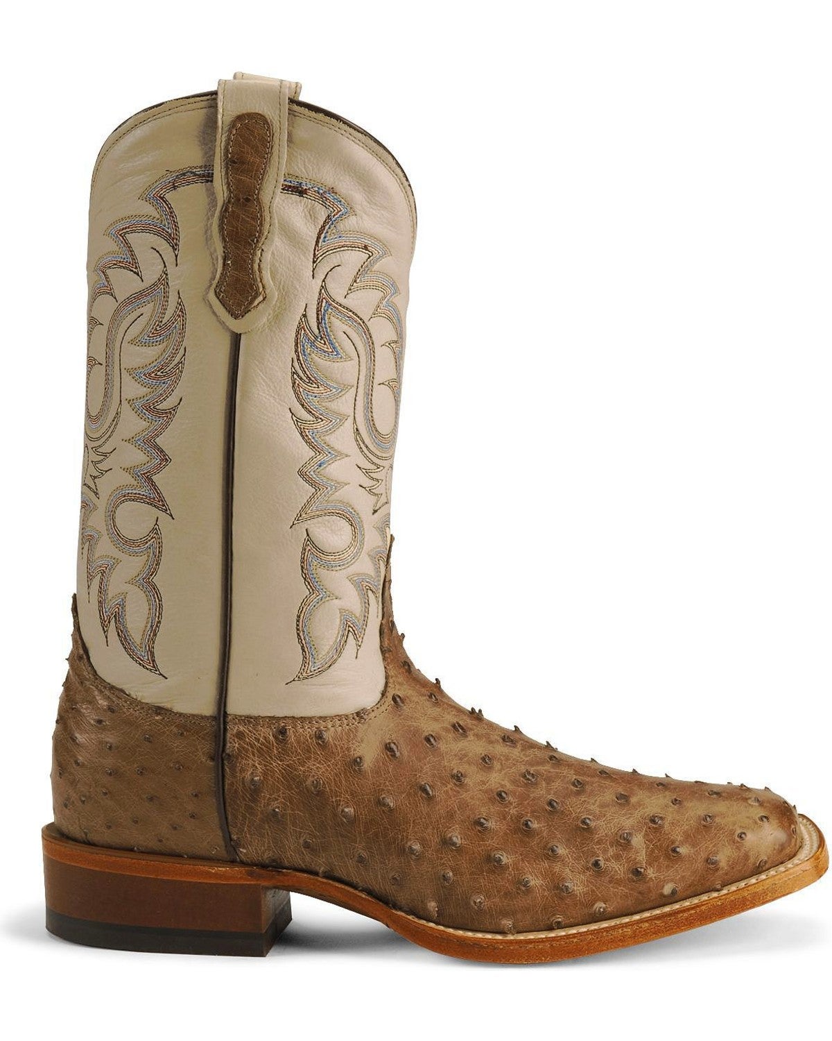 Nocona Full Quill Ostrich Western Cowboy Boots Square Toe Country