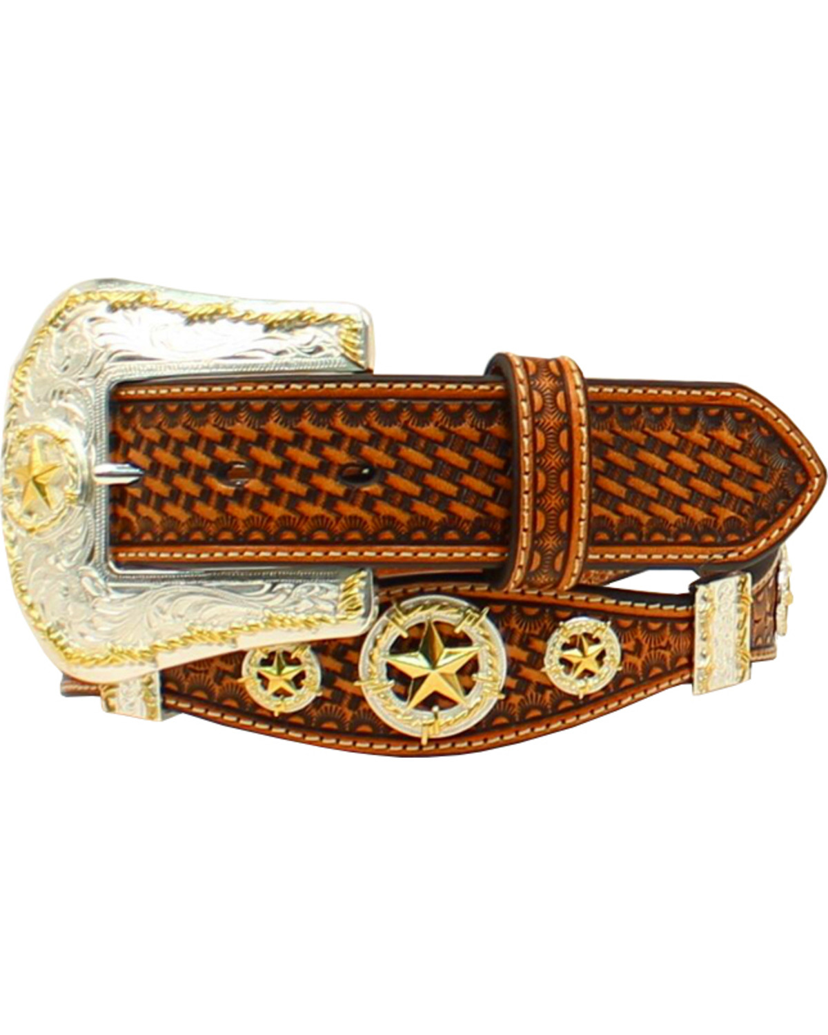 Nocona Men's Embossed Knot Concho Western Belt Country Outfitter