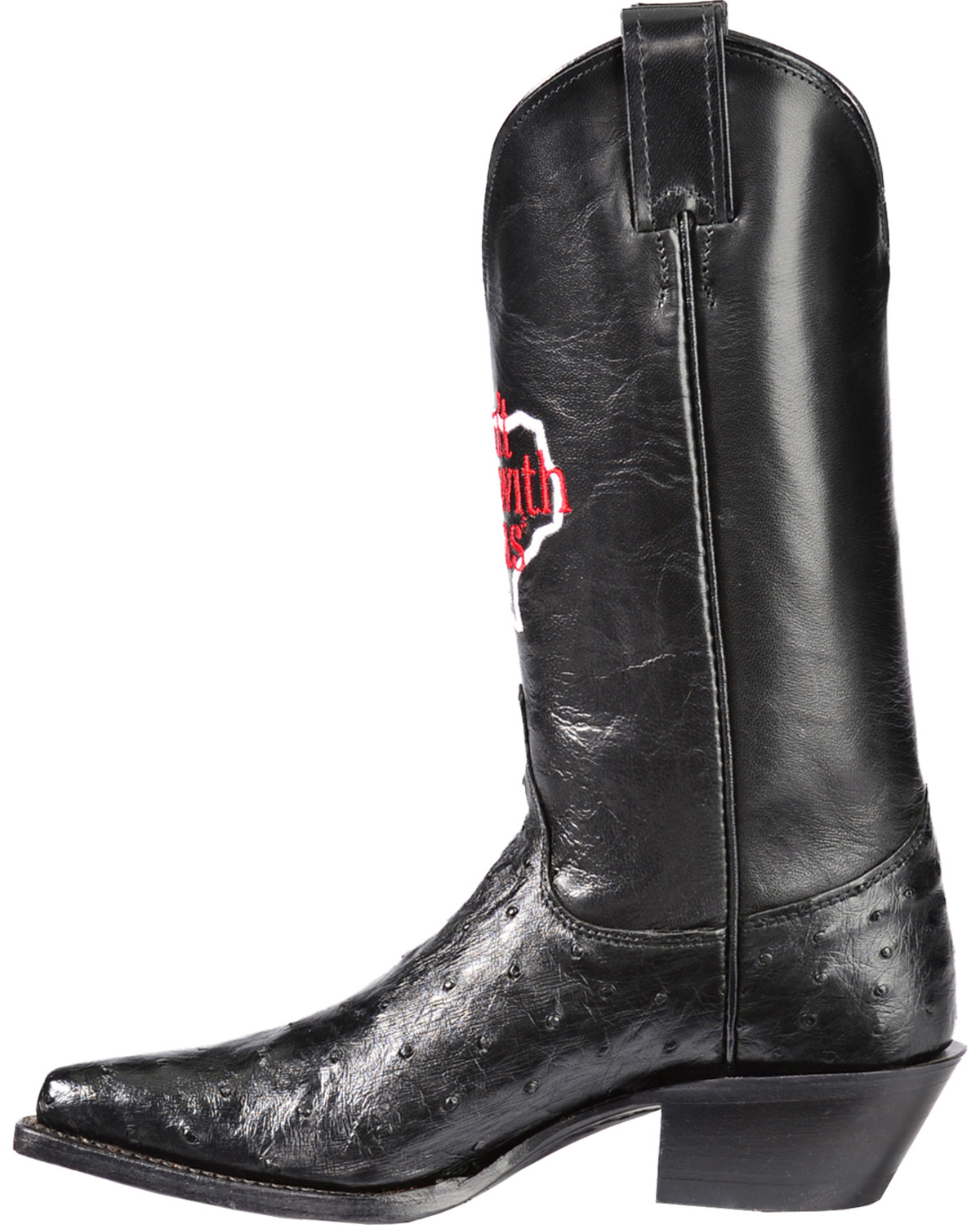 Justin "Don't Mess with Texas" Full Quill Ostrich Cowgirl Boots