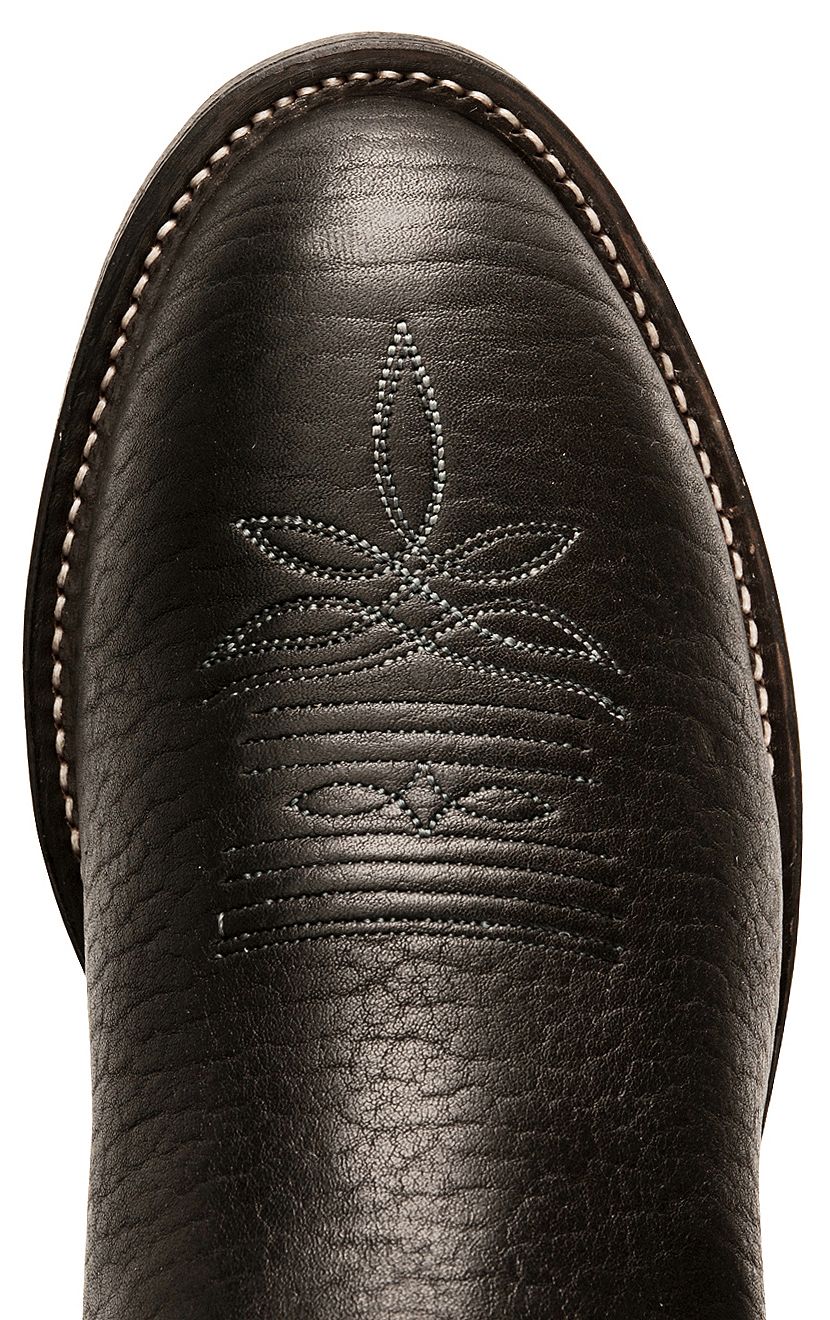 Tony Lama Black Bullhide Stockman Boots - Round Toe - Country Outfitter