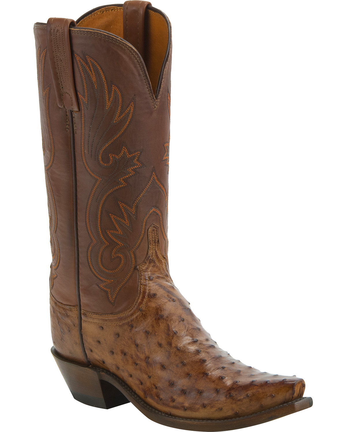 Lucchese Women's Handmade Dolly Full Quill Ostrich Western Boots - Snip