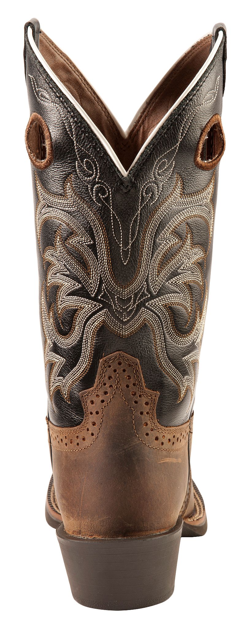 Justin Men's Punchy Stampede Black Cowboy Boots Square Toe Country