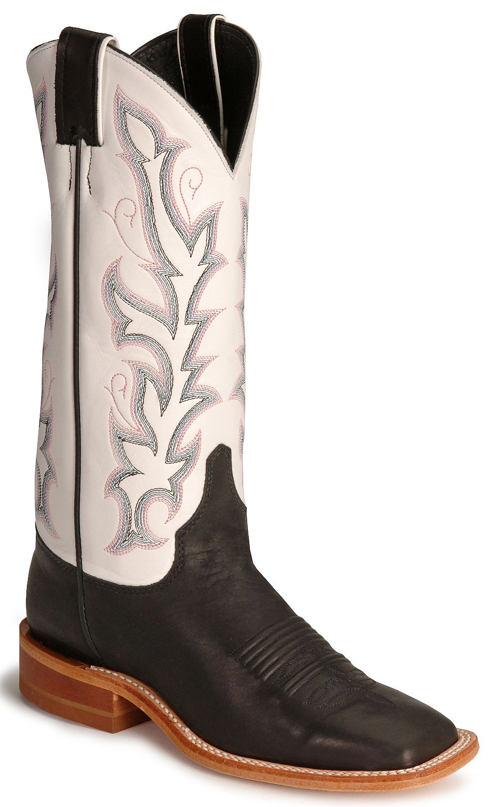 justin bent rail black boots