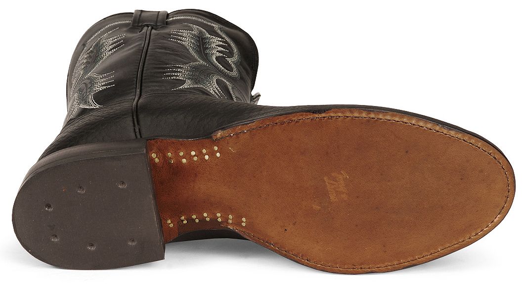Tony Lama Black Bullhide Stockman Boots - Round Toe - Country Outfitter