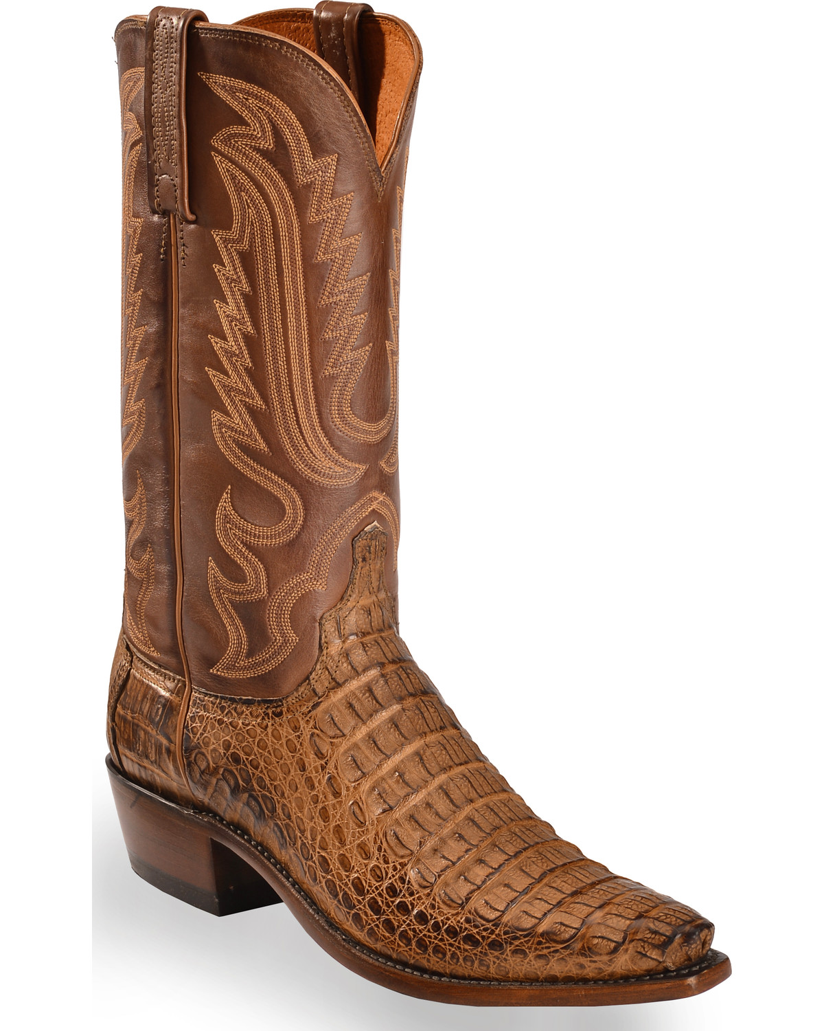 Lucchese Men's Handmade Walter Hornback Caiman Western Boots - Snip Toe