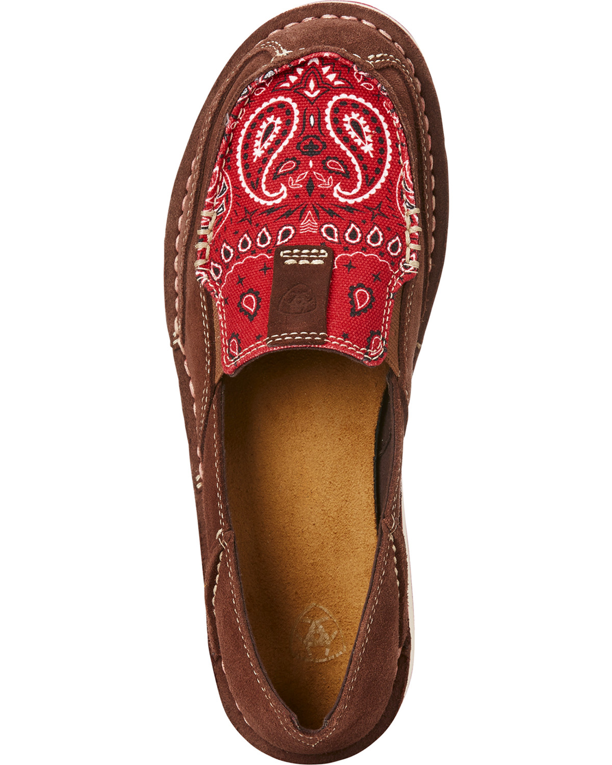 Ariat Women's Red Paisley Print Slip On Cruiser Shoes Country Outfitter