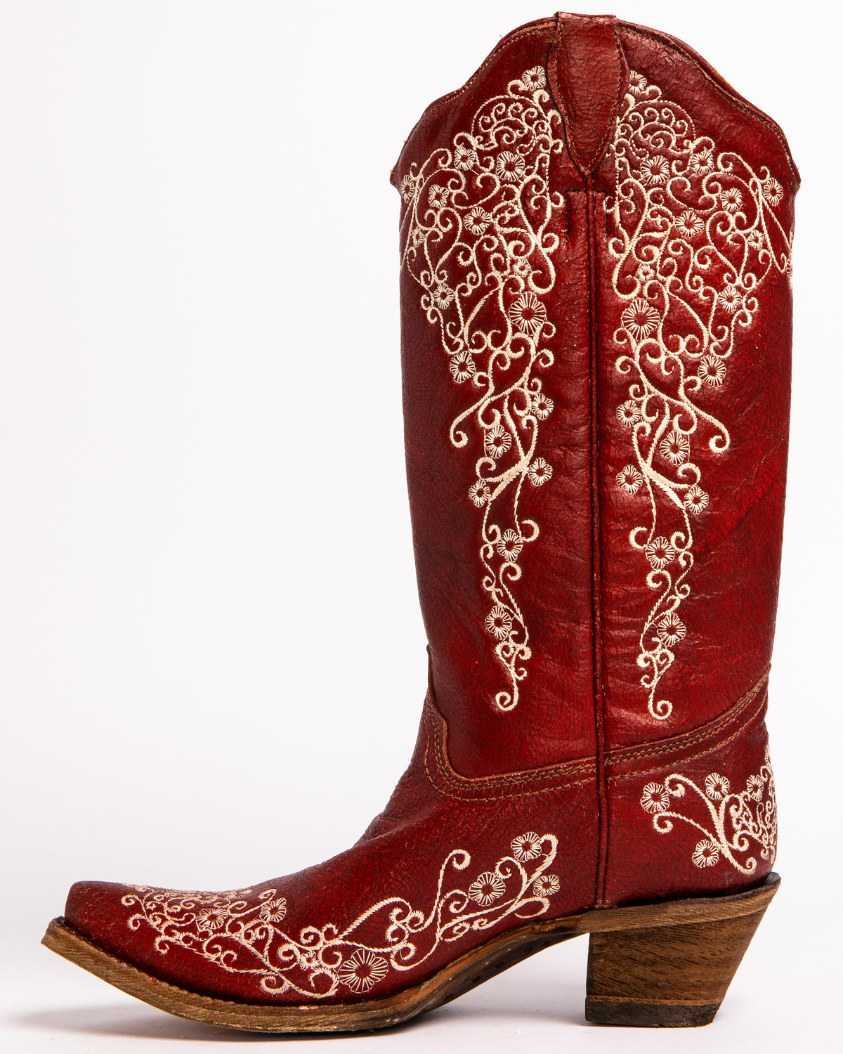 Corral Women's Red Embroidery Boots - Snip Toe - Country Outfitter