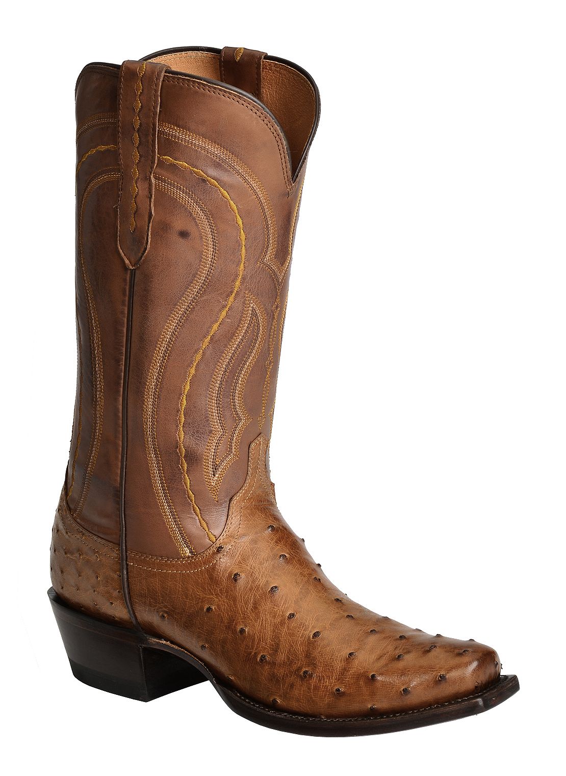 Lucchese Handcrafted 1883 Full Quill Ostrich Western Boots Square Toe