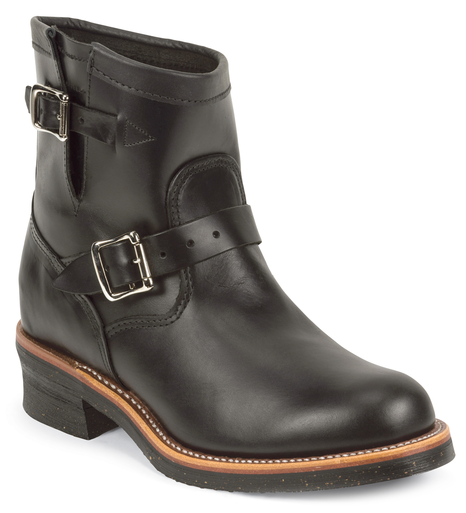 black engineer boots