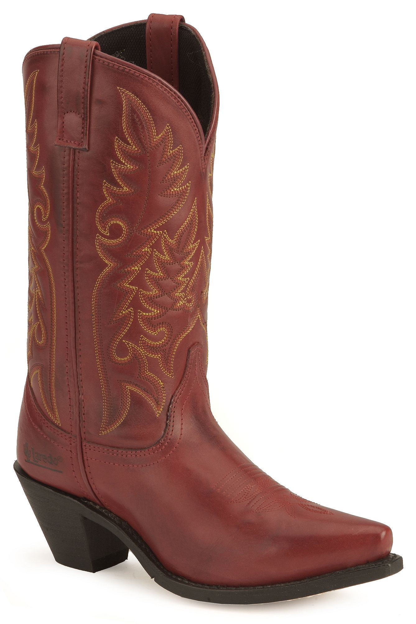 Laredo High Heel Red Cowgirl Boots - Snip Toe - Country Outfitter