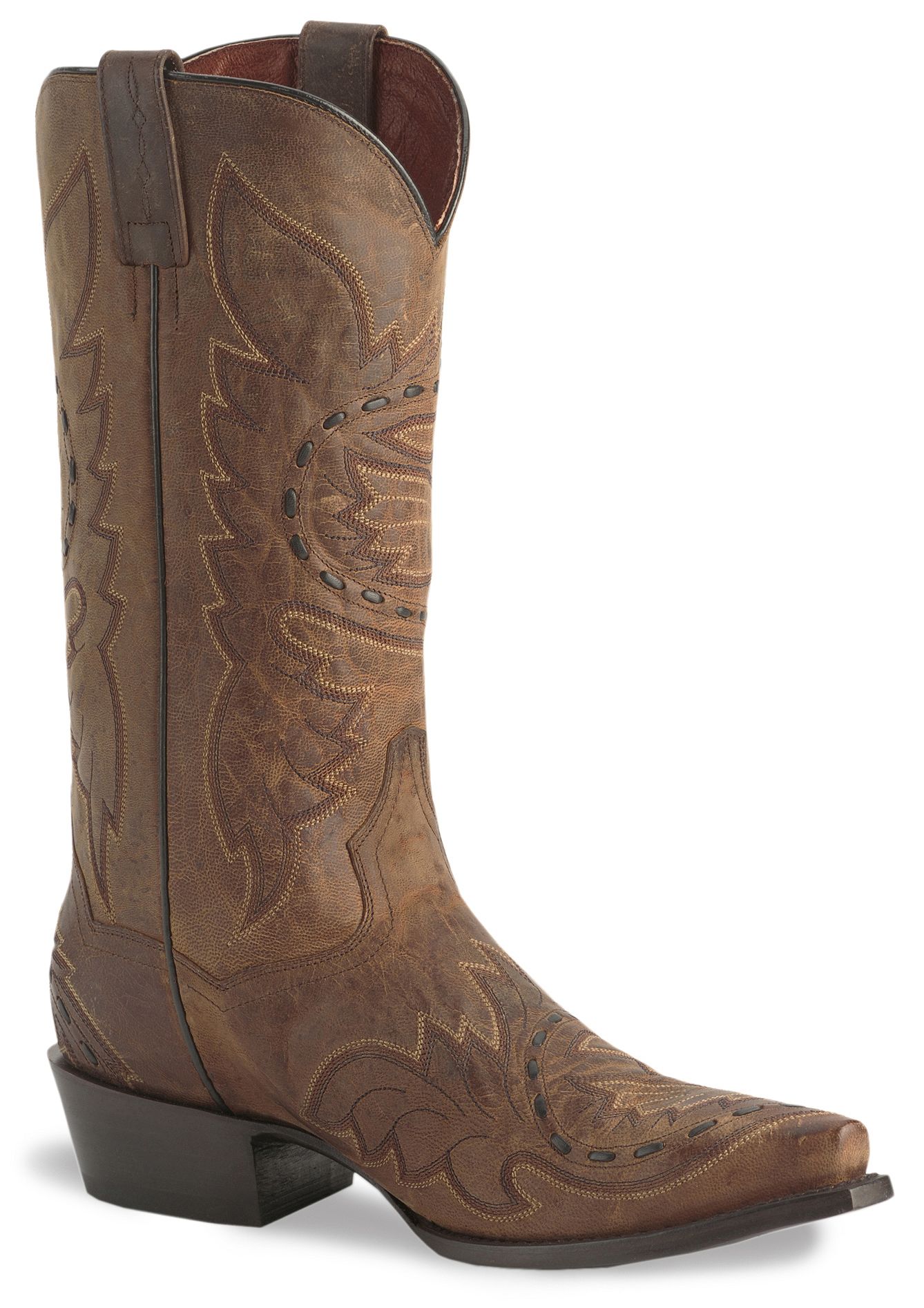 mens black distressed cowboy boots