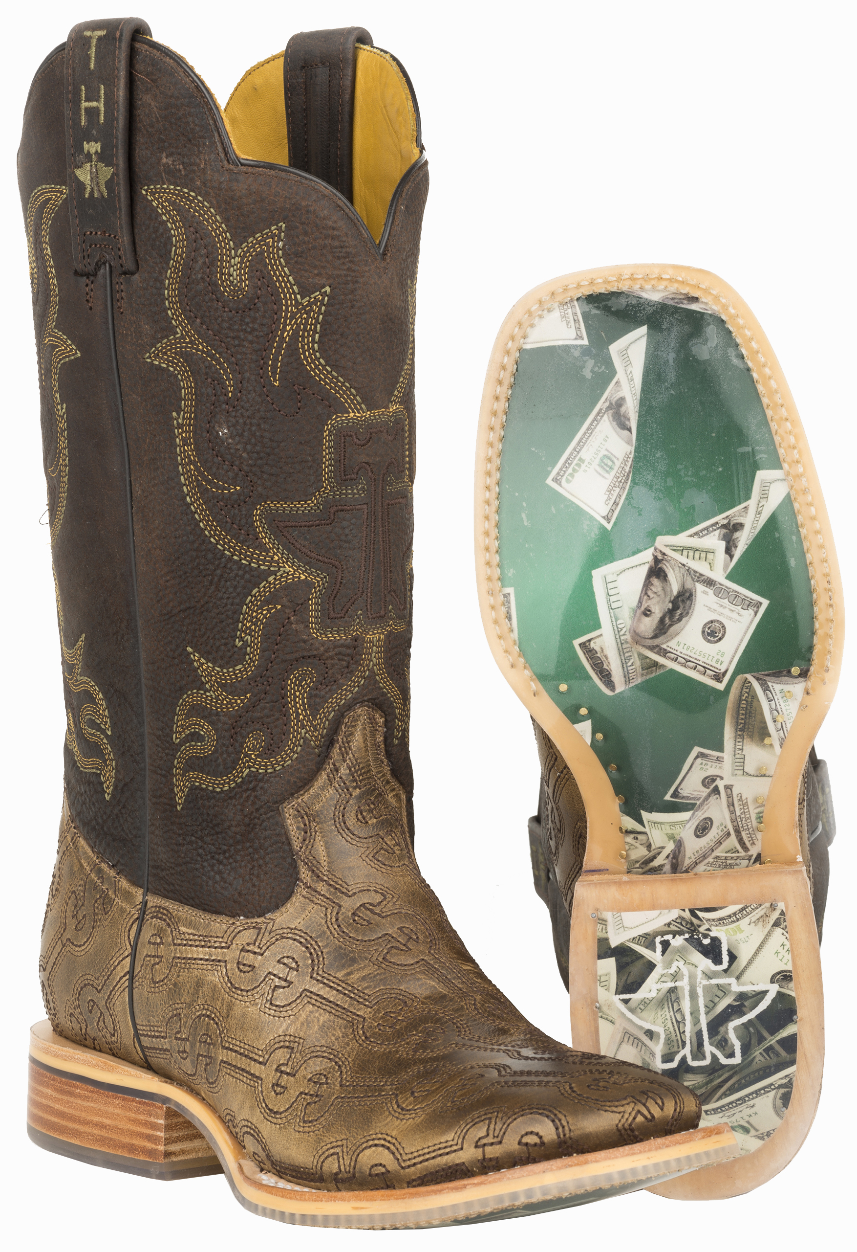Tin Haul Blue Hawaii Cowboy Boots Square Toe Country Outfitter