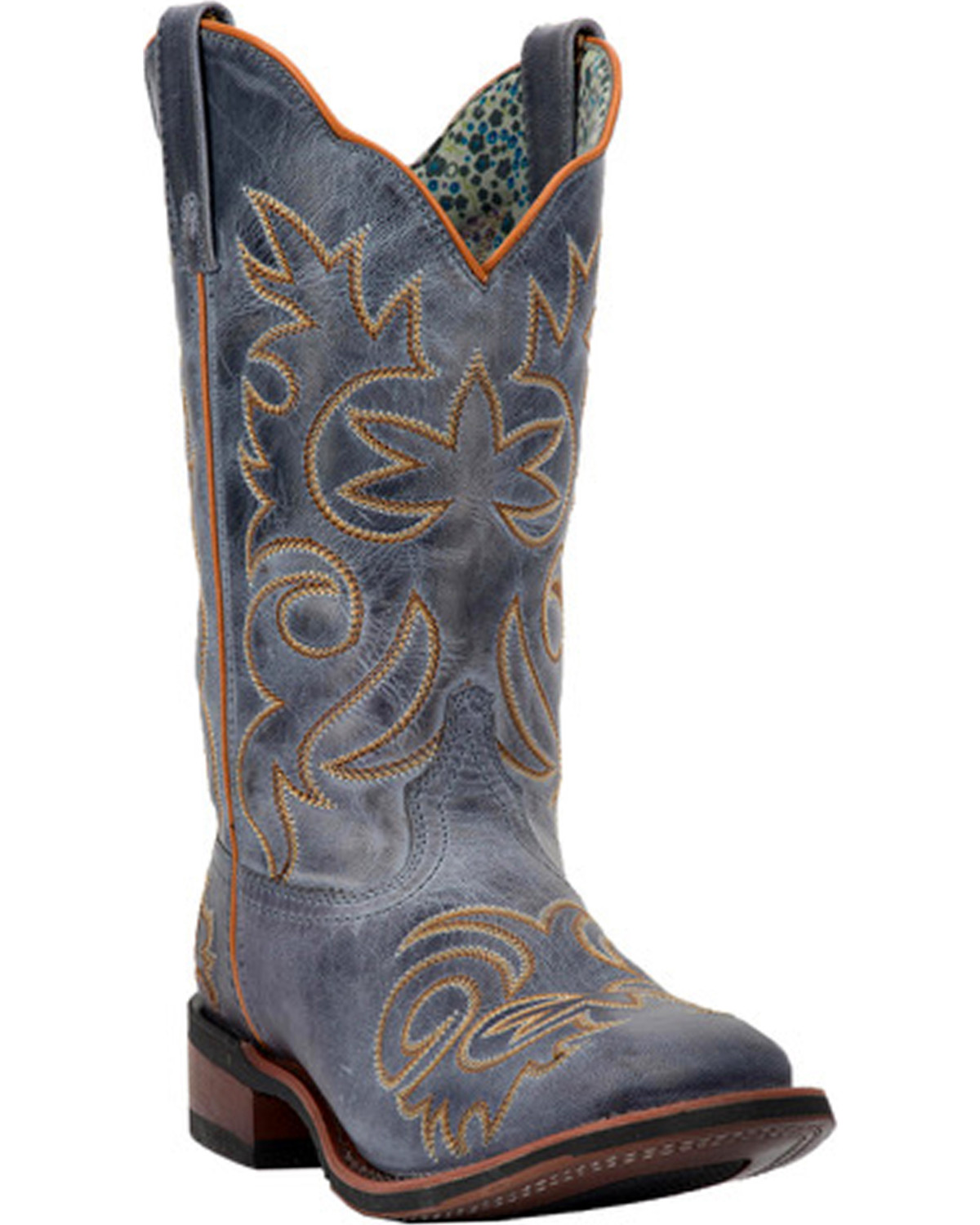 Laredo Women's Ella Vintage Navy Stockman Boots Square Toe Country