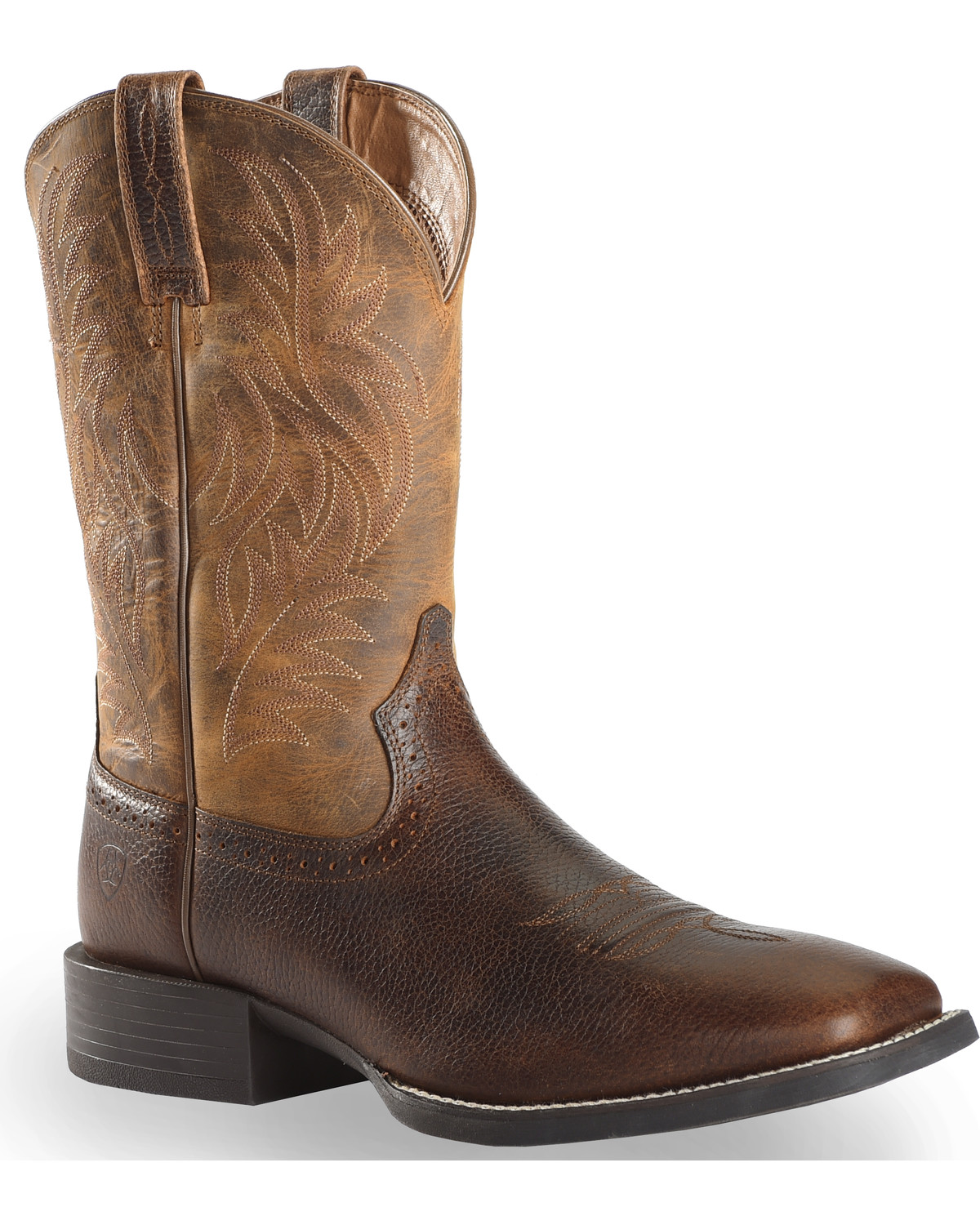 mens square toe black cowboy boots