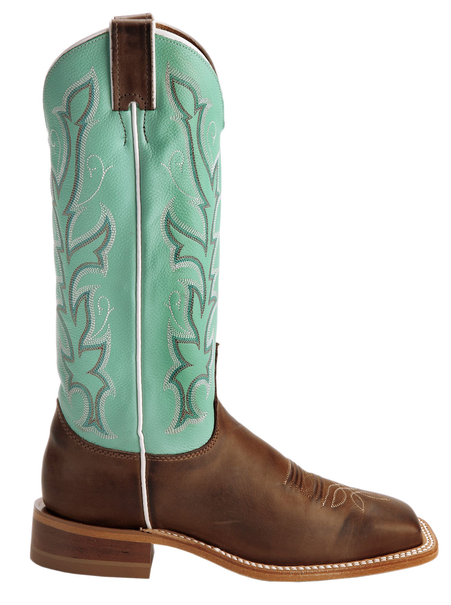 Justin Teal Bent Rail Cowgirl Boots Square Toe Country Outfitter