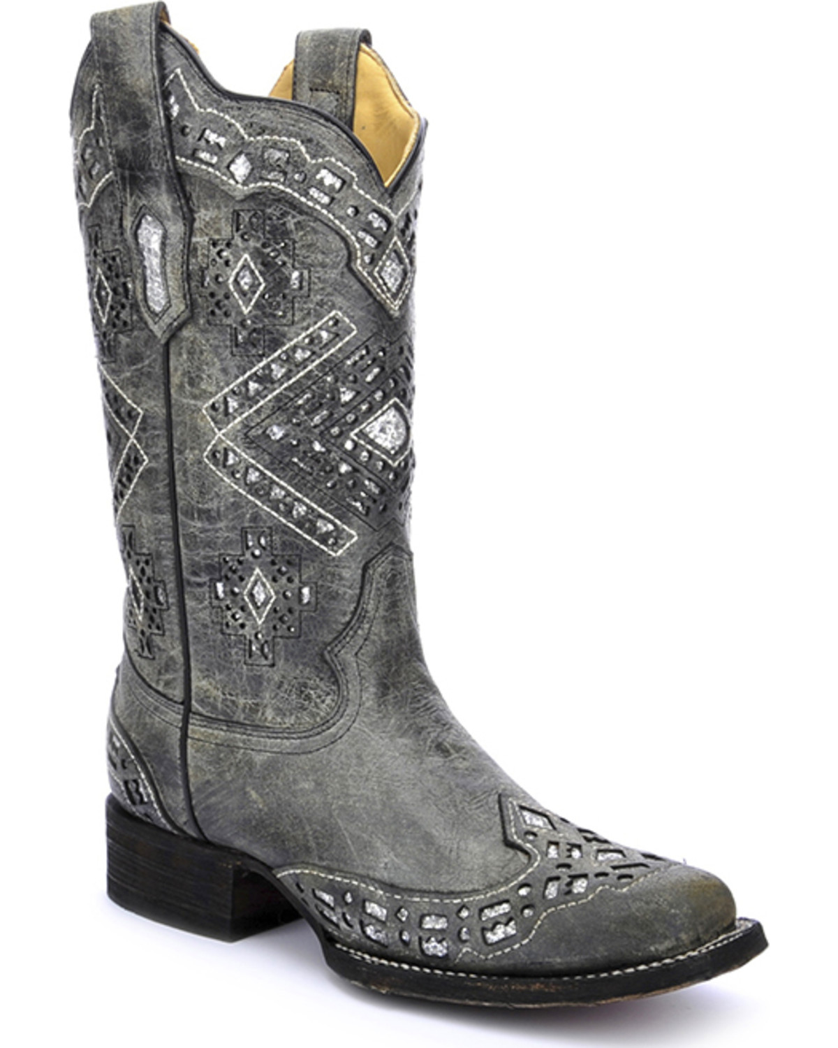 Corral Women's Glitter Cowgirl Boots Square Toe Country Outfitter