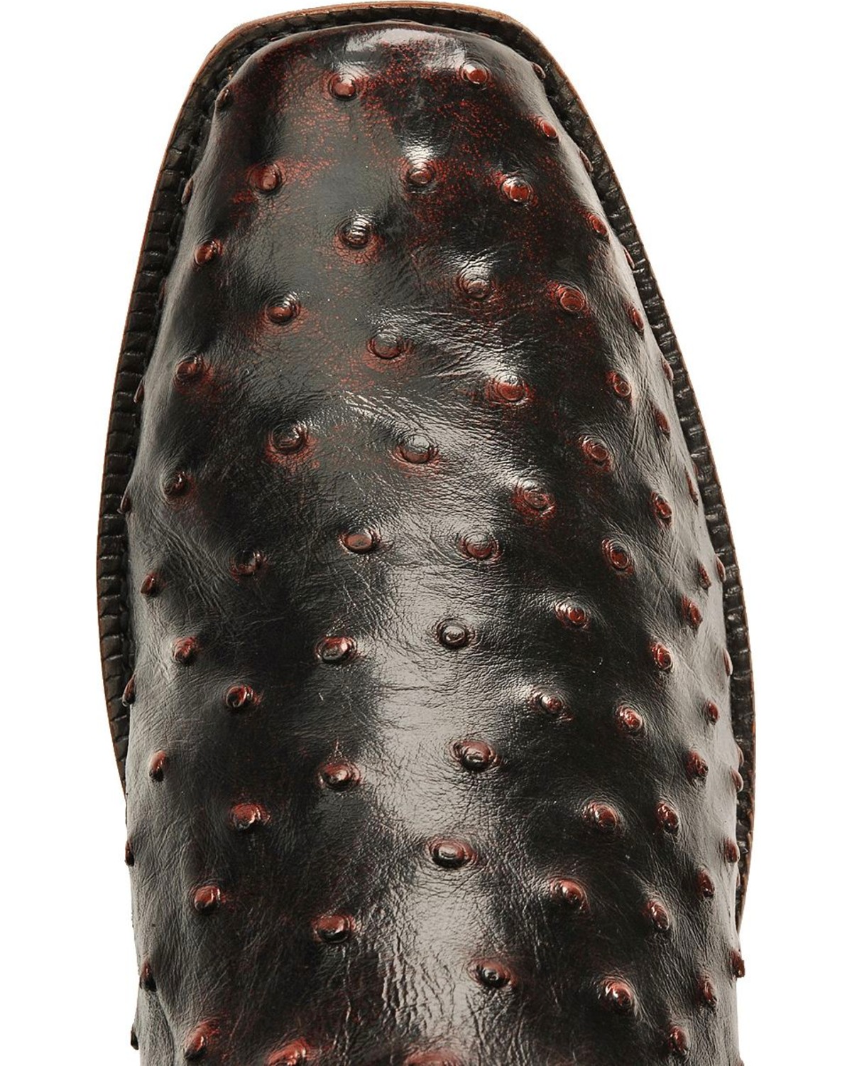 Nocona Men's Black Cherry Full Quill Ostrich Boots - Sq Toe - Country