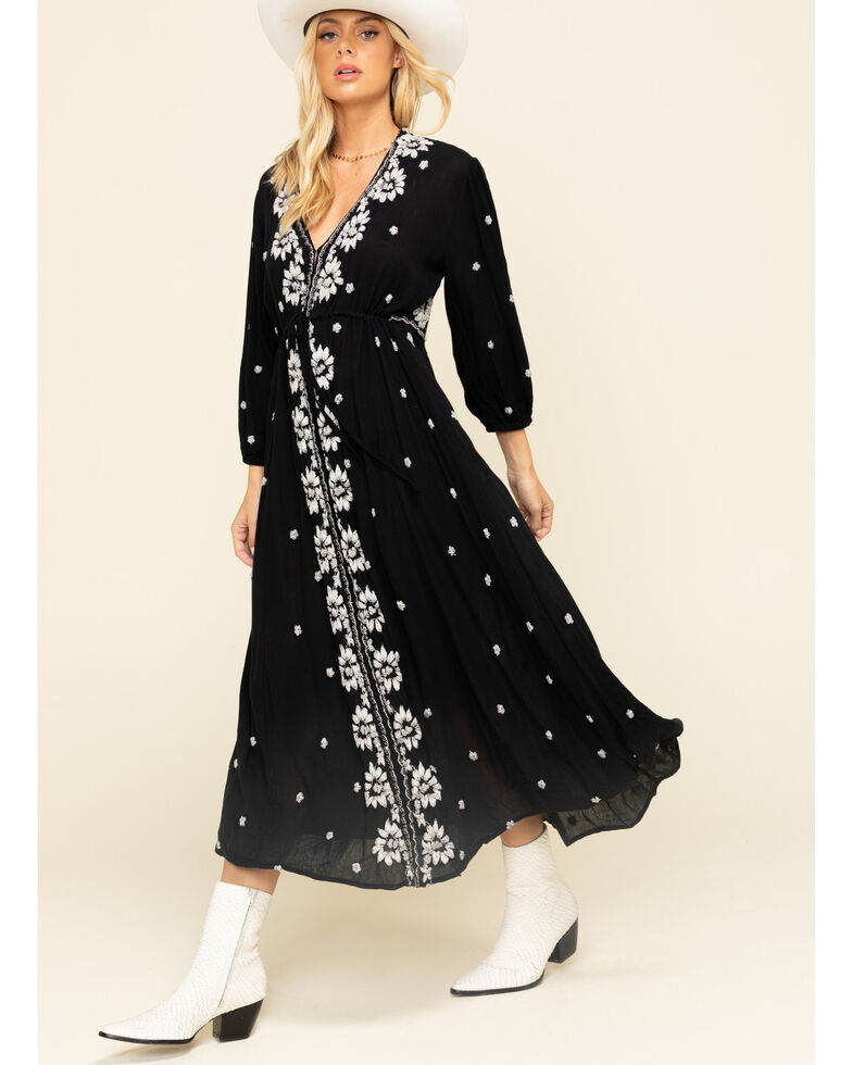 Free People Women S Embroidered V Maxi Dress Country Outfitter