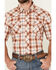 Image #3 - Wrangler Retro Men's Plaid Print Short Sleeve Snap Western Shirt, Maroon, hi-res