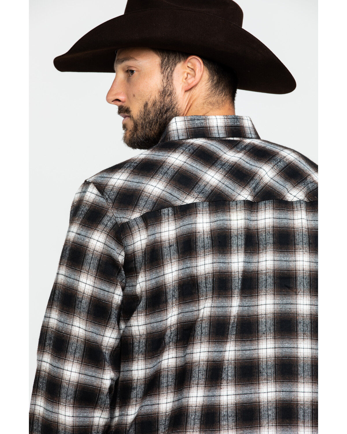 Image #5 - Outback Trading Co. Men's Rogan Performance Flannel Shirt, Brown, hi-res