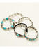 Shyanne Women's Shimmer Concho Mixed Beaded Bracelet Set, Silver, hi-res